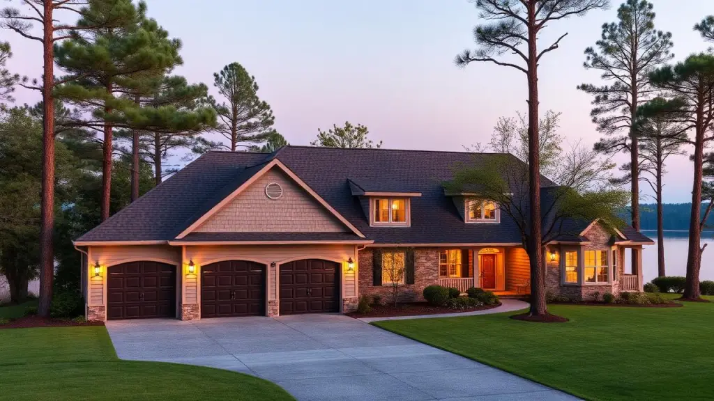Residential garage door serviced by Momentum Overhead Doors in Cramerton, NC