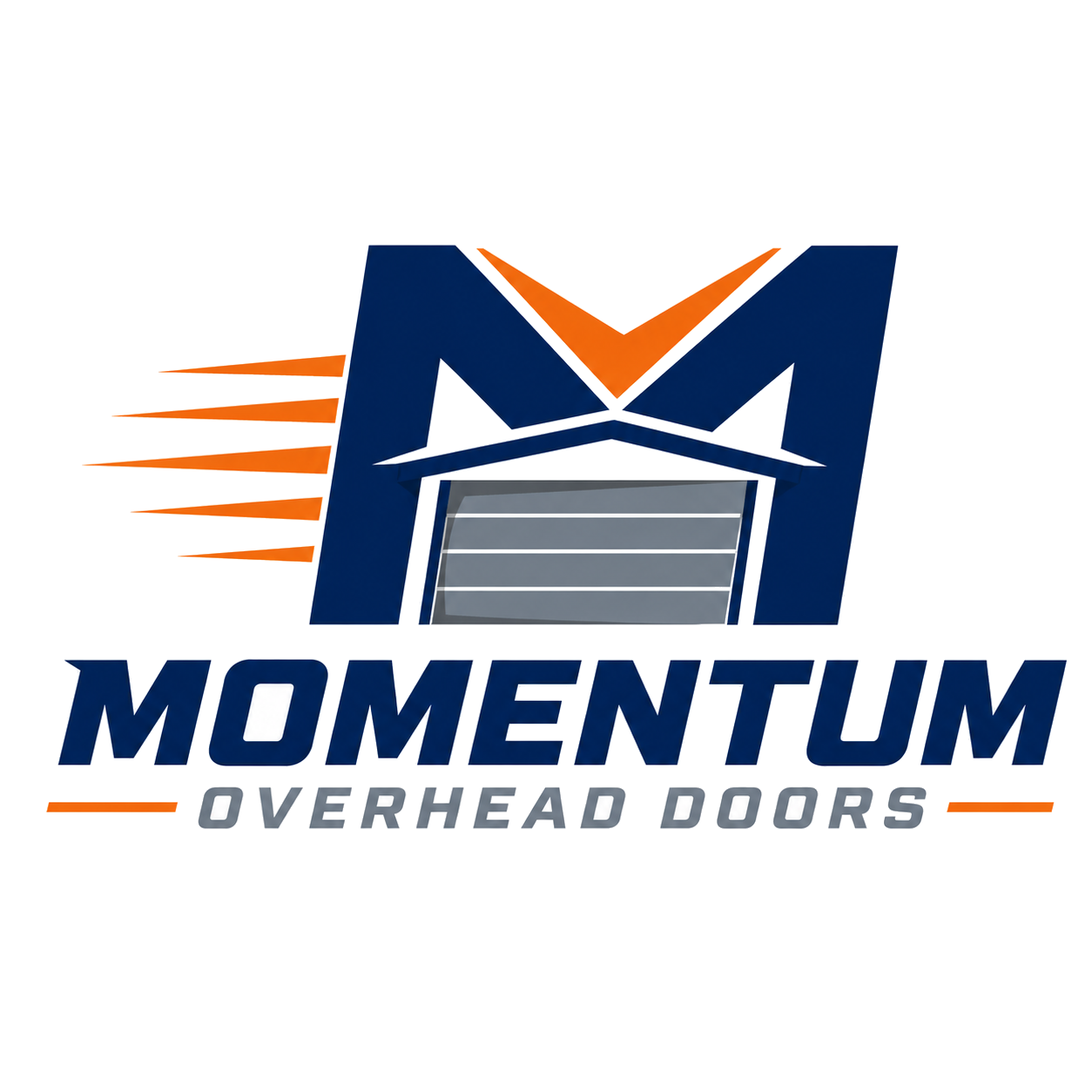 Momentum Overhead Doors logo — garage door repair and installation in Charlotte, NC